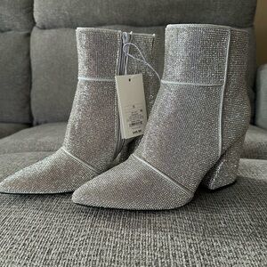 Brand new rhinestone booties!